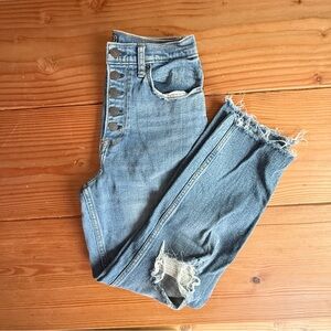 A&F Ultra High Waisted Mom Jean